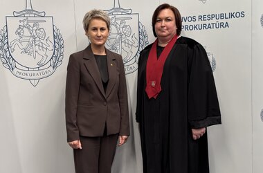 Šiandien Panevėžyje prisiekė prokurorė A. Rudytė-Paltarokienė.